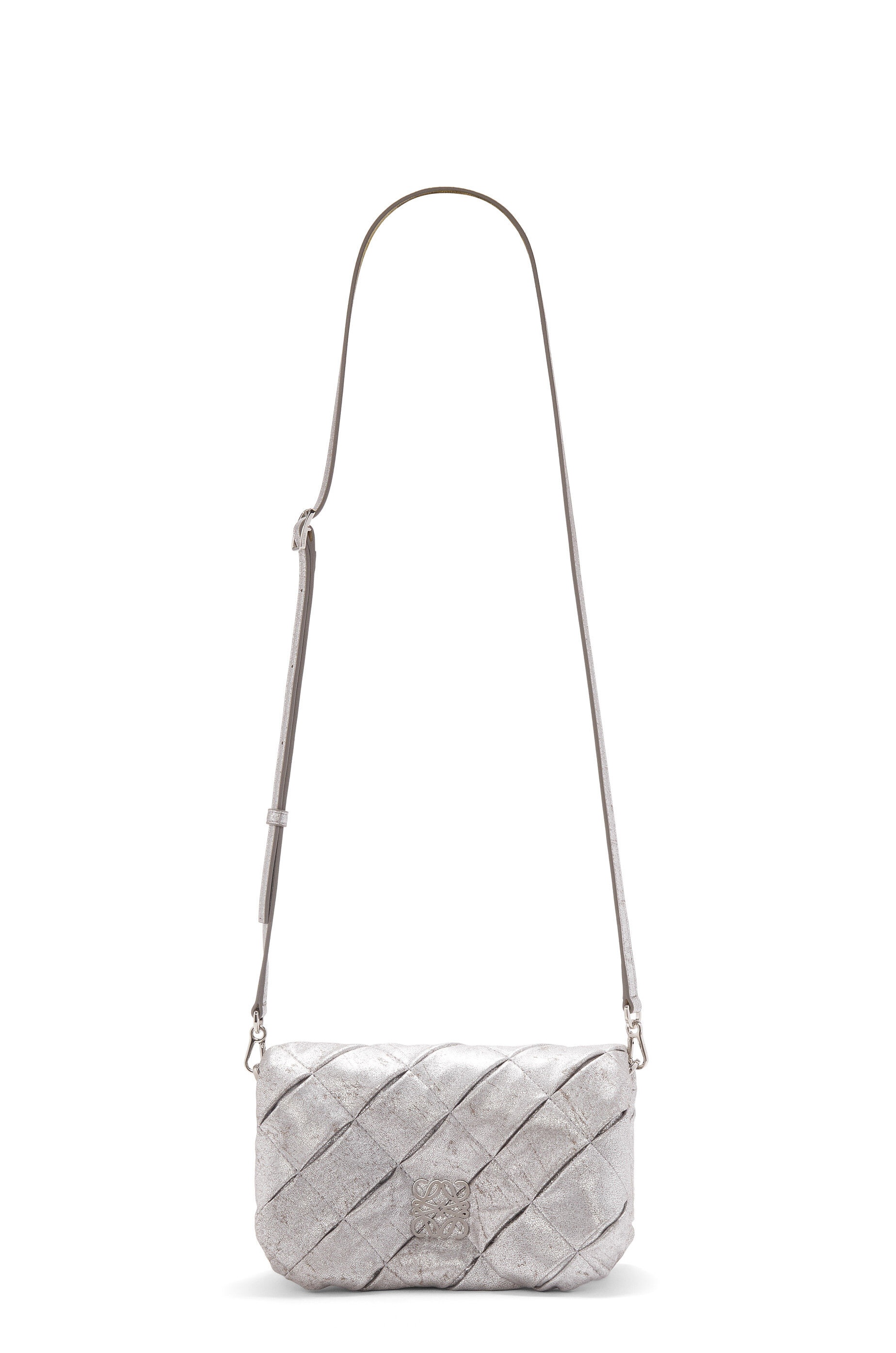 Mini Puffer Goya bag in pleated metallic leather - 5