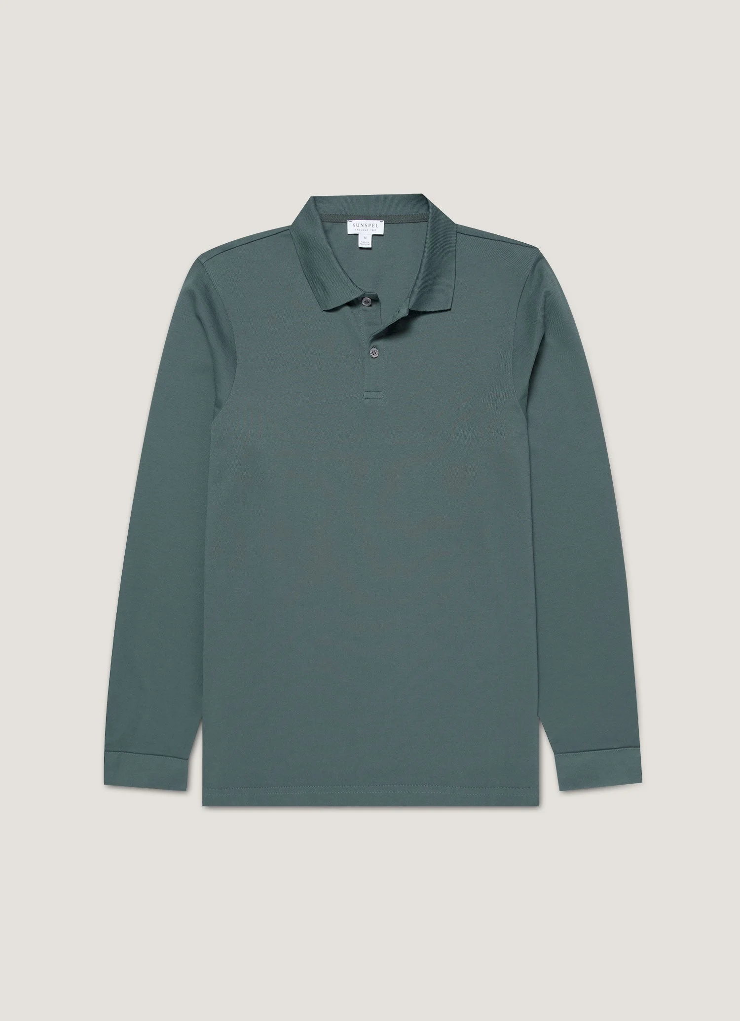 Long Sleeve Piqué Polo Shirt - 1
