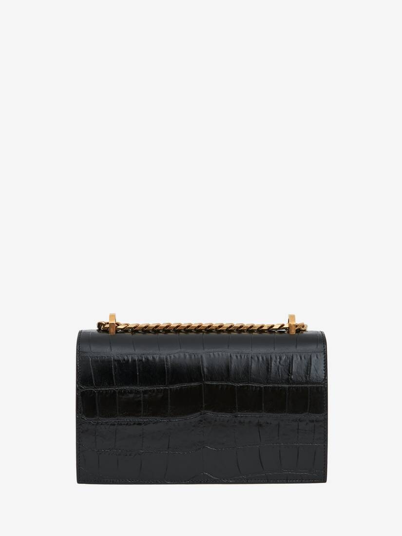 Women's Jewelled Satchel in Black - 4