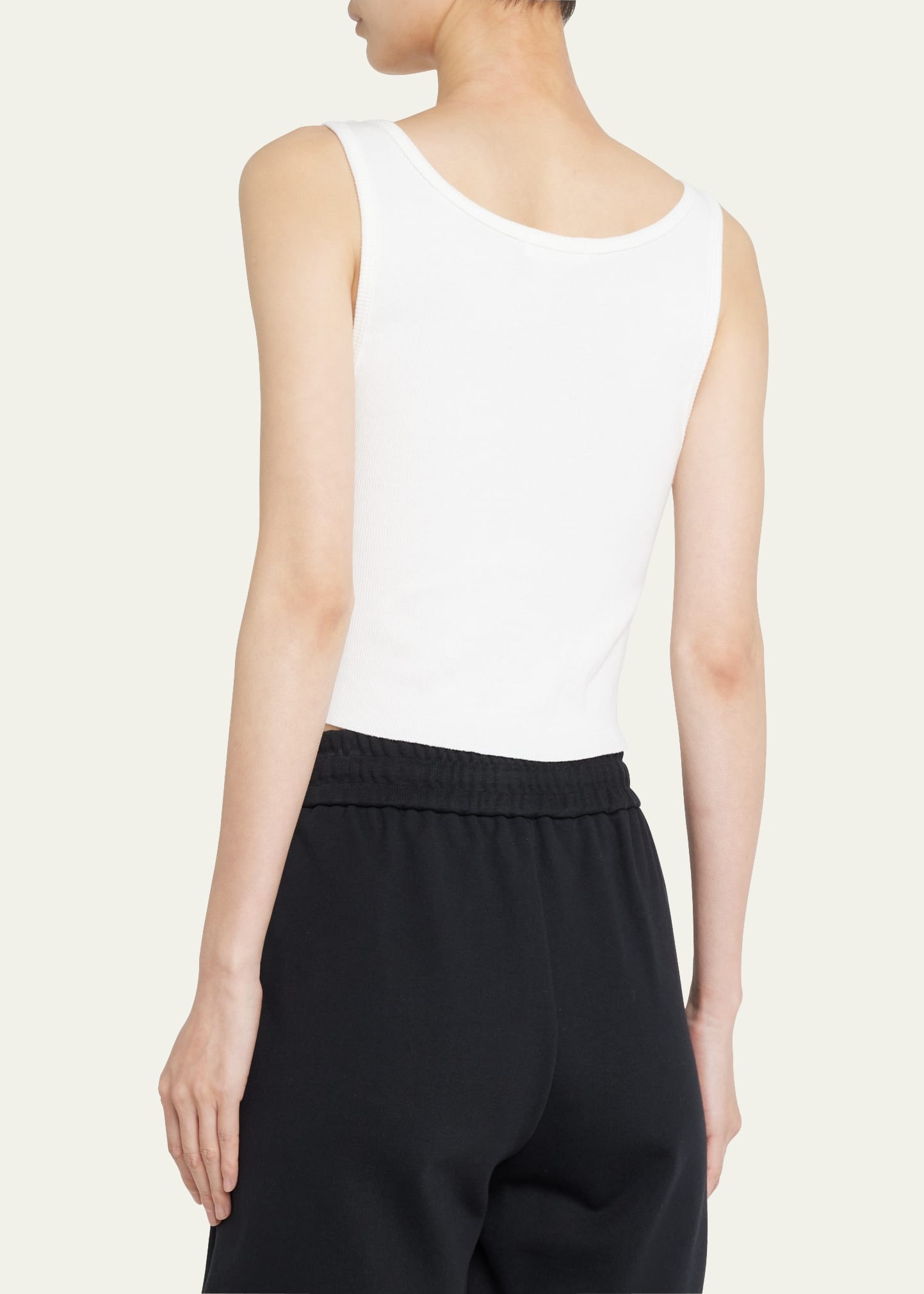 Cropped Scoop-Neck Tank Top - 3