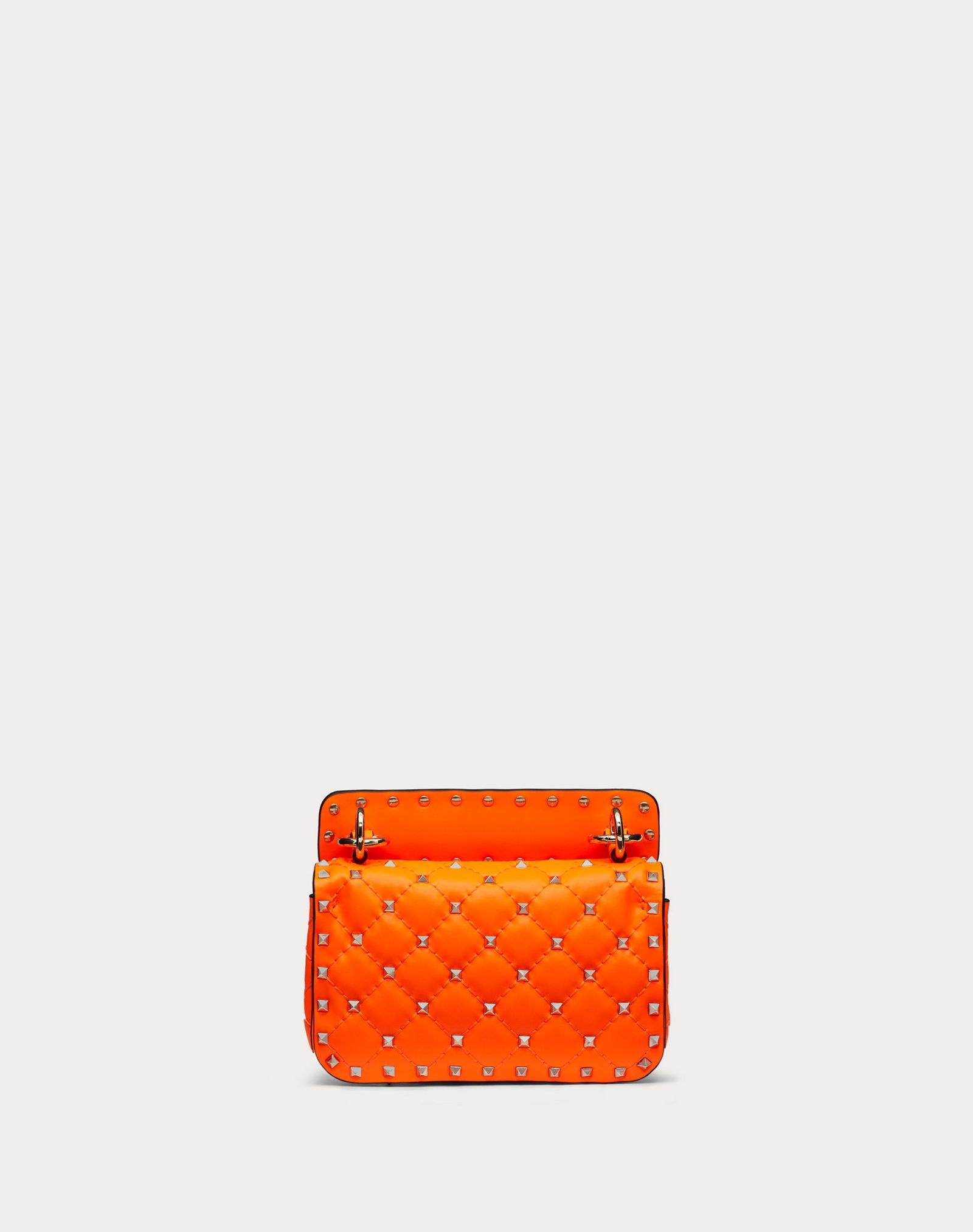 Mini Rockstud Spike fluo calfskin leather bag - 3