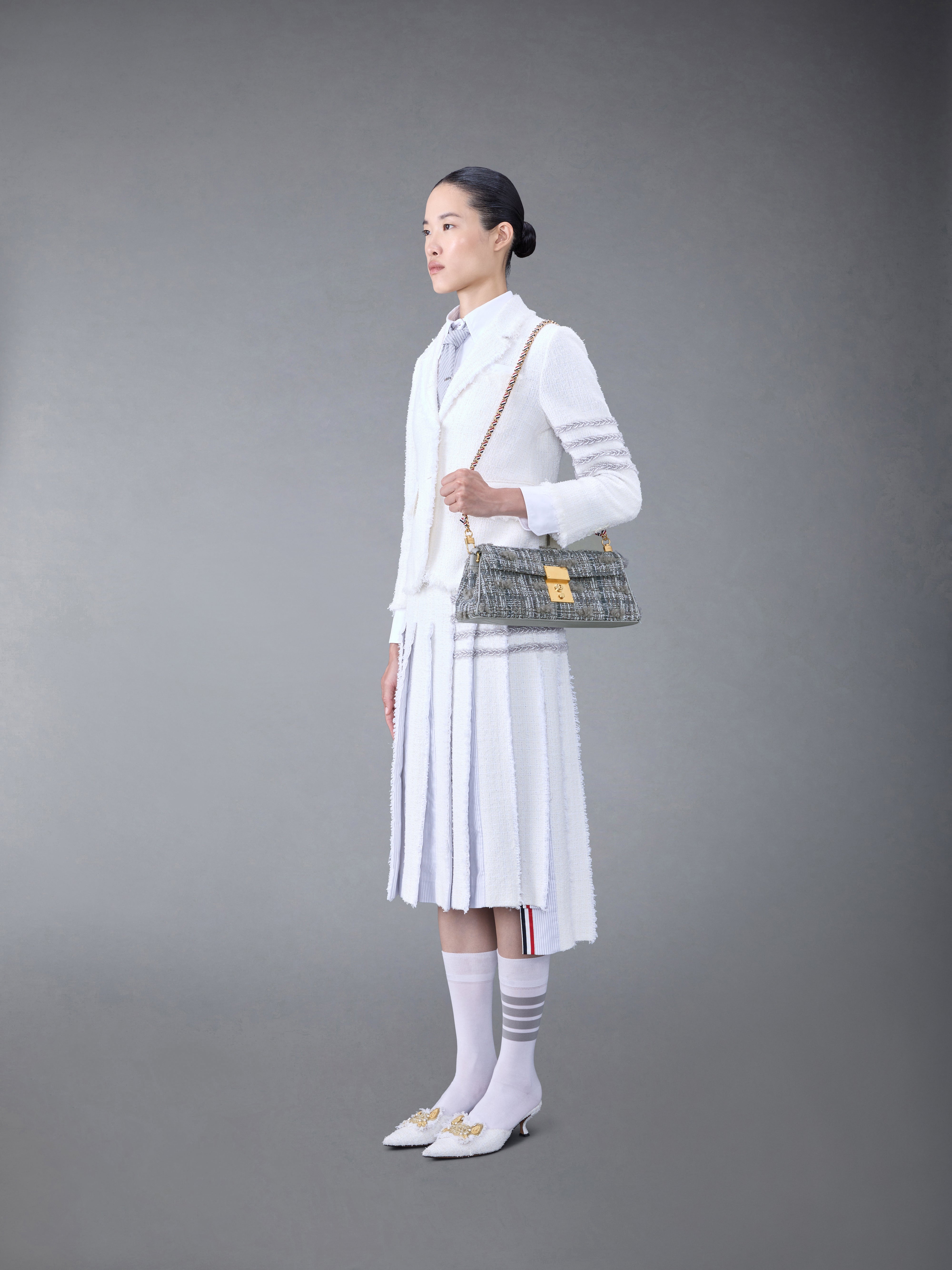 TWEED MRS. THOM BAGUETTE CLUTCH - 4