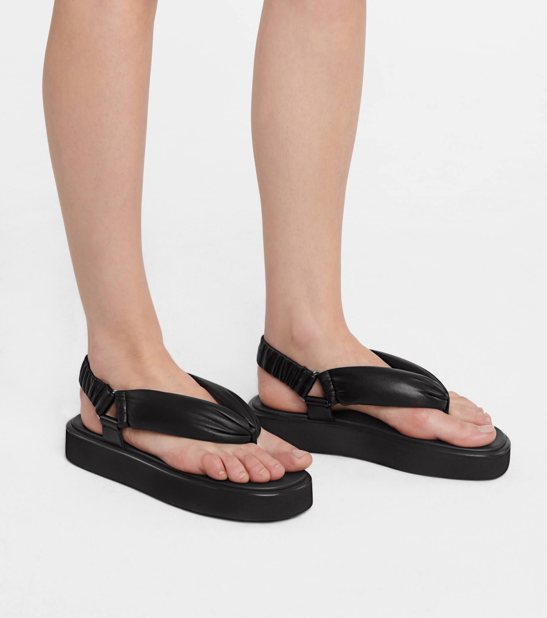 Leather thong sandals - 4