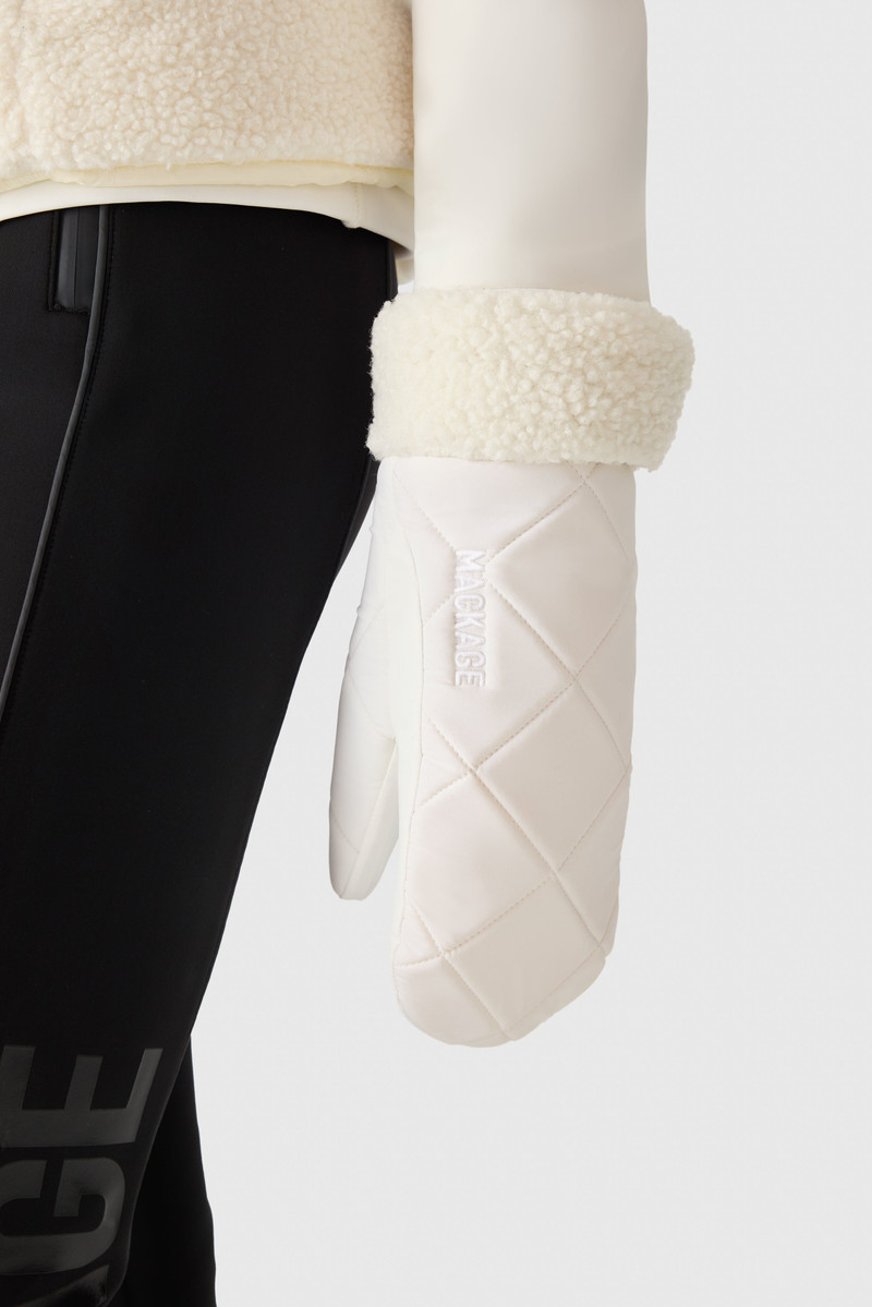 JAZMINA-SKI Quilted Ski Mittens With Fleece Lining 3
