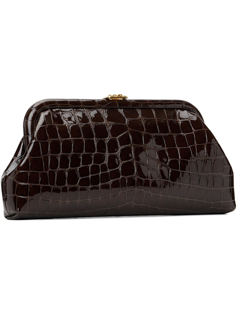 JIMMY CHOO Burgundy Skylar Clutch outlook