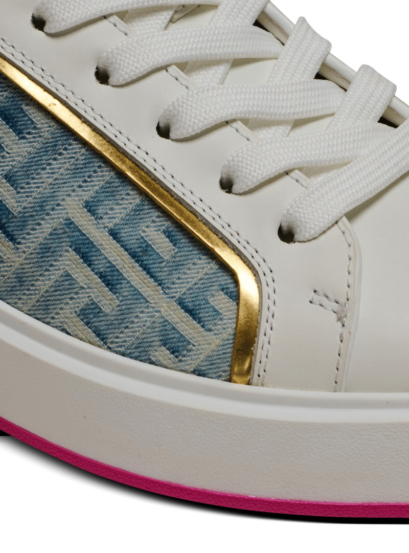 B-Court sneakers in leather and denim 7