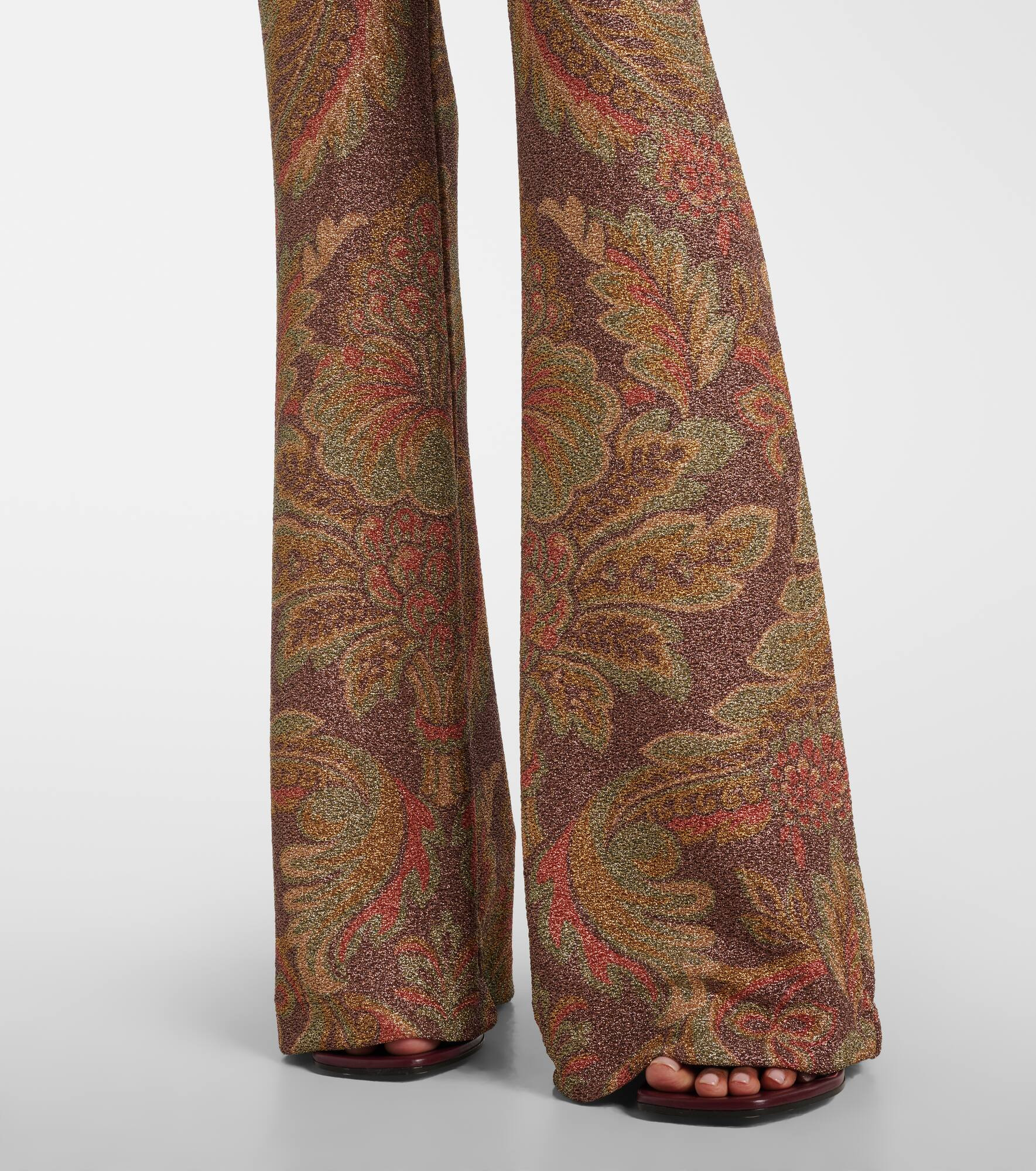 Printed jersey flared pants - 5