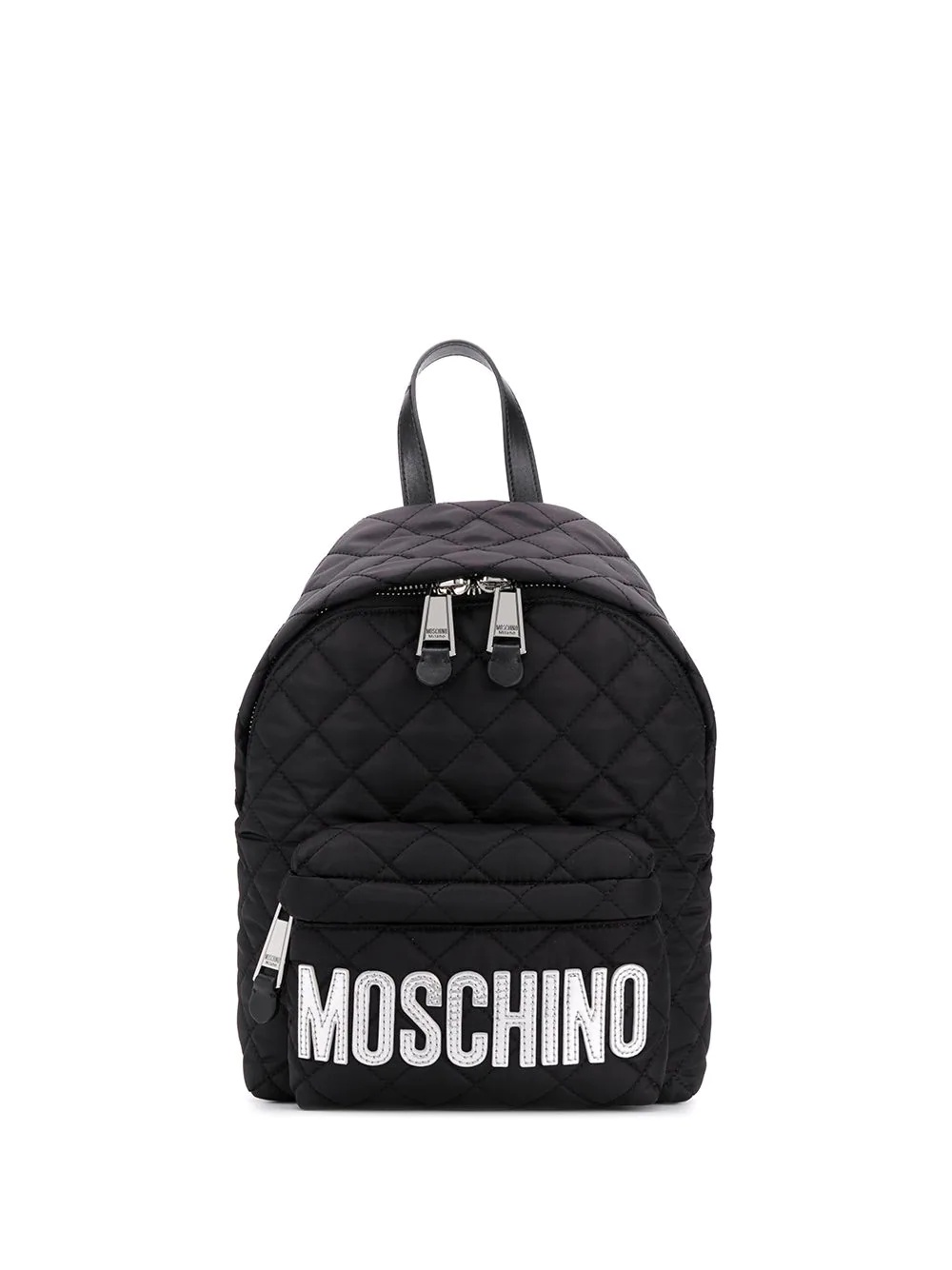 logo-print quilted backpack - 1