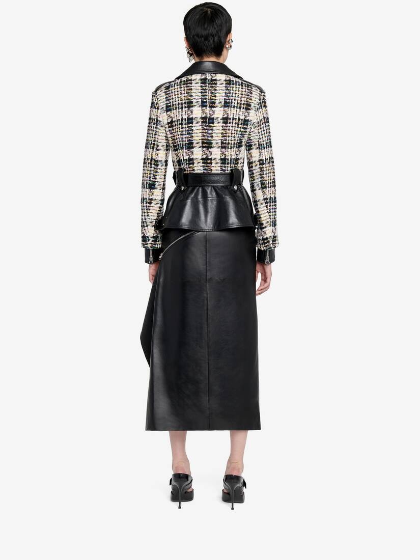 スカート alexander mcqueen FW23 KNIT PENCIL SKIRT (768608_Q1A651000) Alexander McQueen Damask jacquard pencil skirt Alexander McQueen