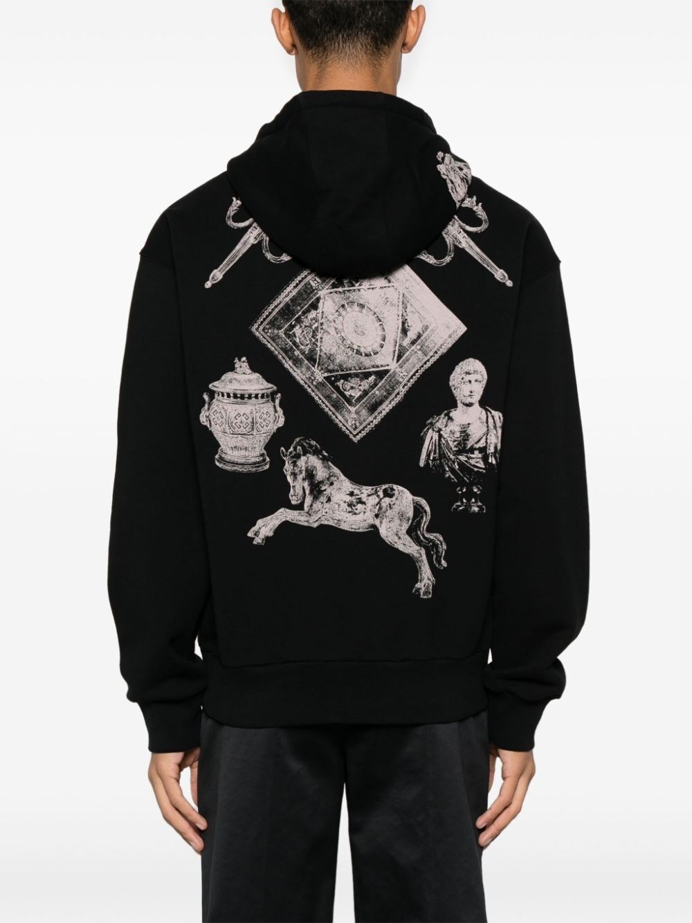 Givenchy Boxy Fit Hoodie With Zip And Pocket Base