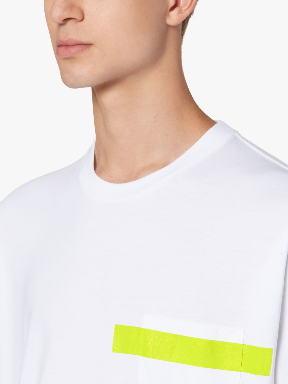 WHITE X YELLOW COTTON T-SHIRT | GJM-206 - 5