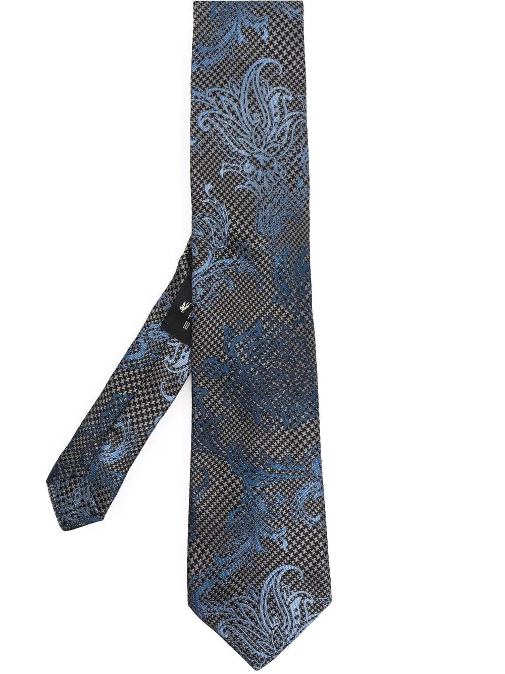 floral jacquard silk tie - 1