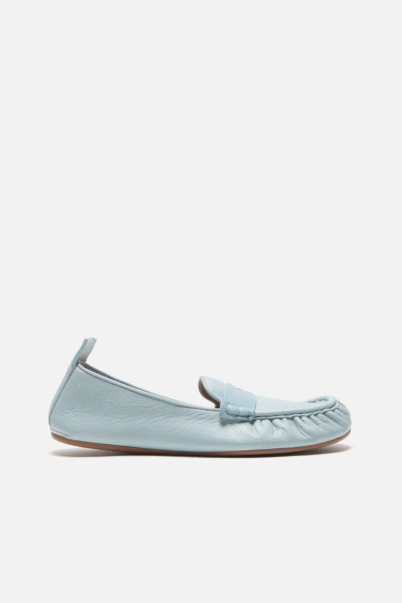 Leather loafers - Sky blue 1
