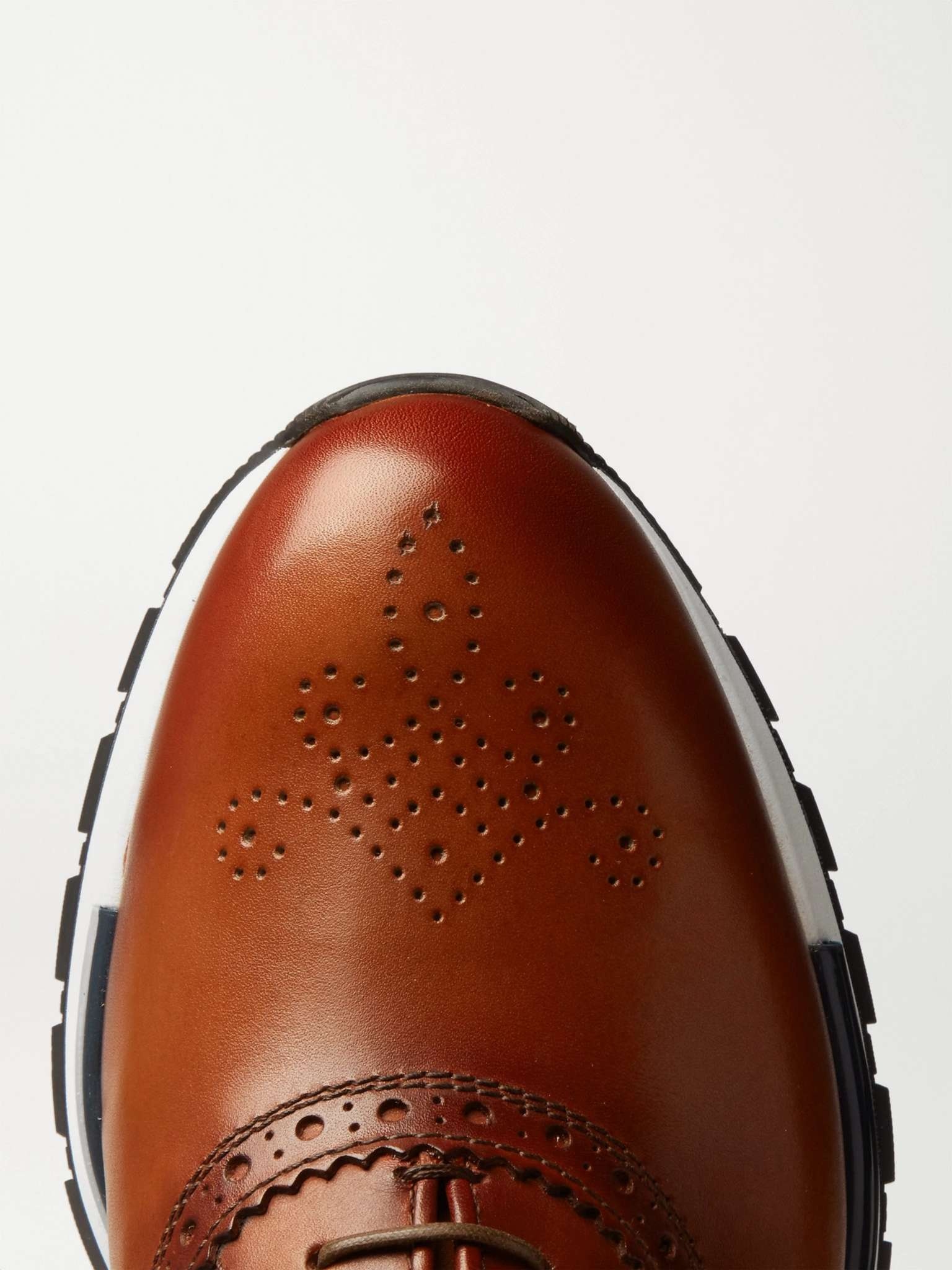 Fast Track Leather Brogue Sneakers - 6