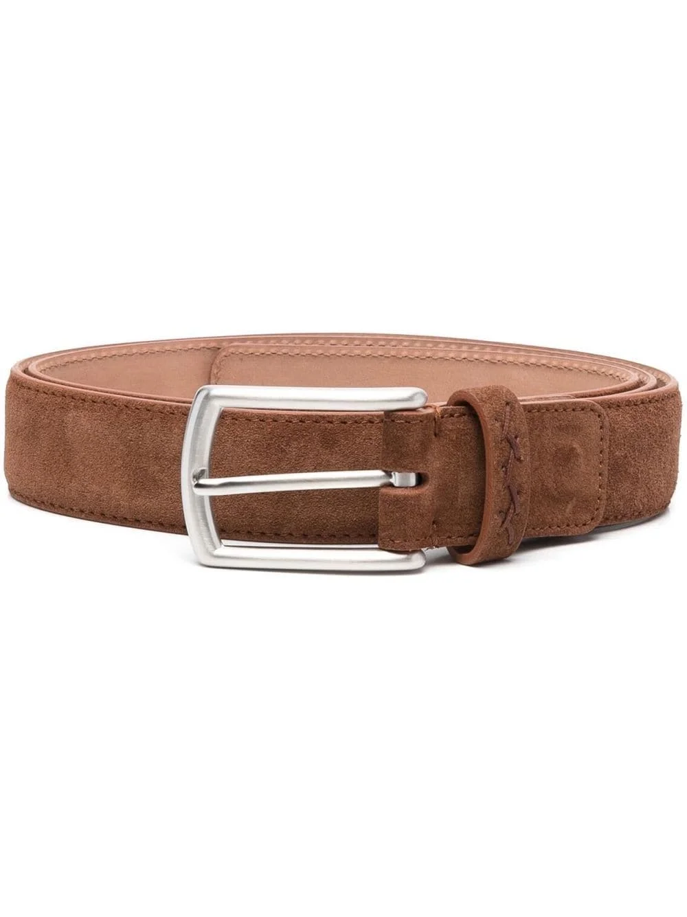 buckle-fastening suede belt - 1