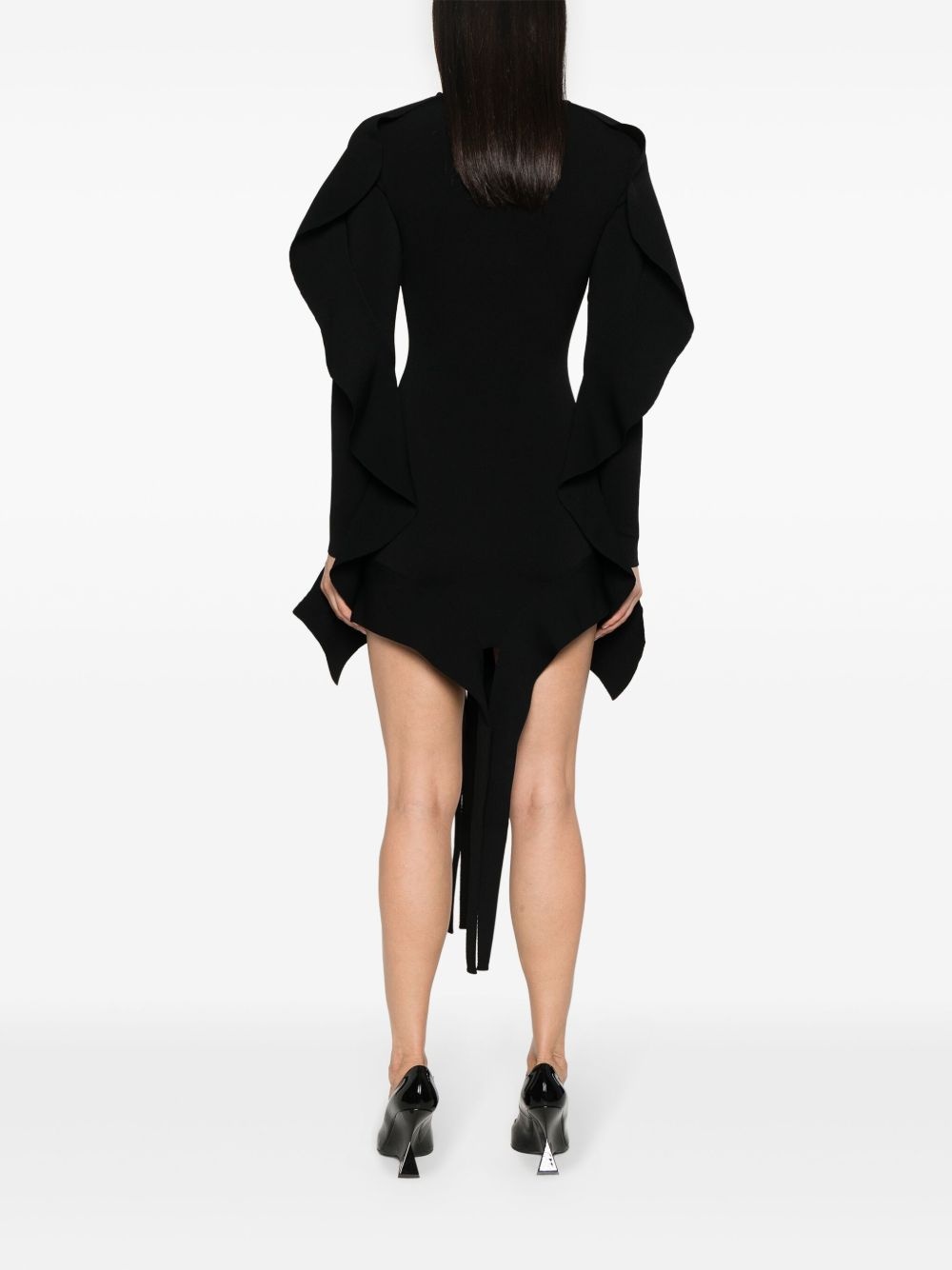 asymmetric mini dress - 4