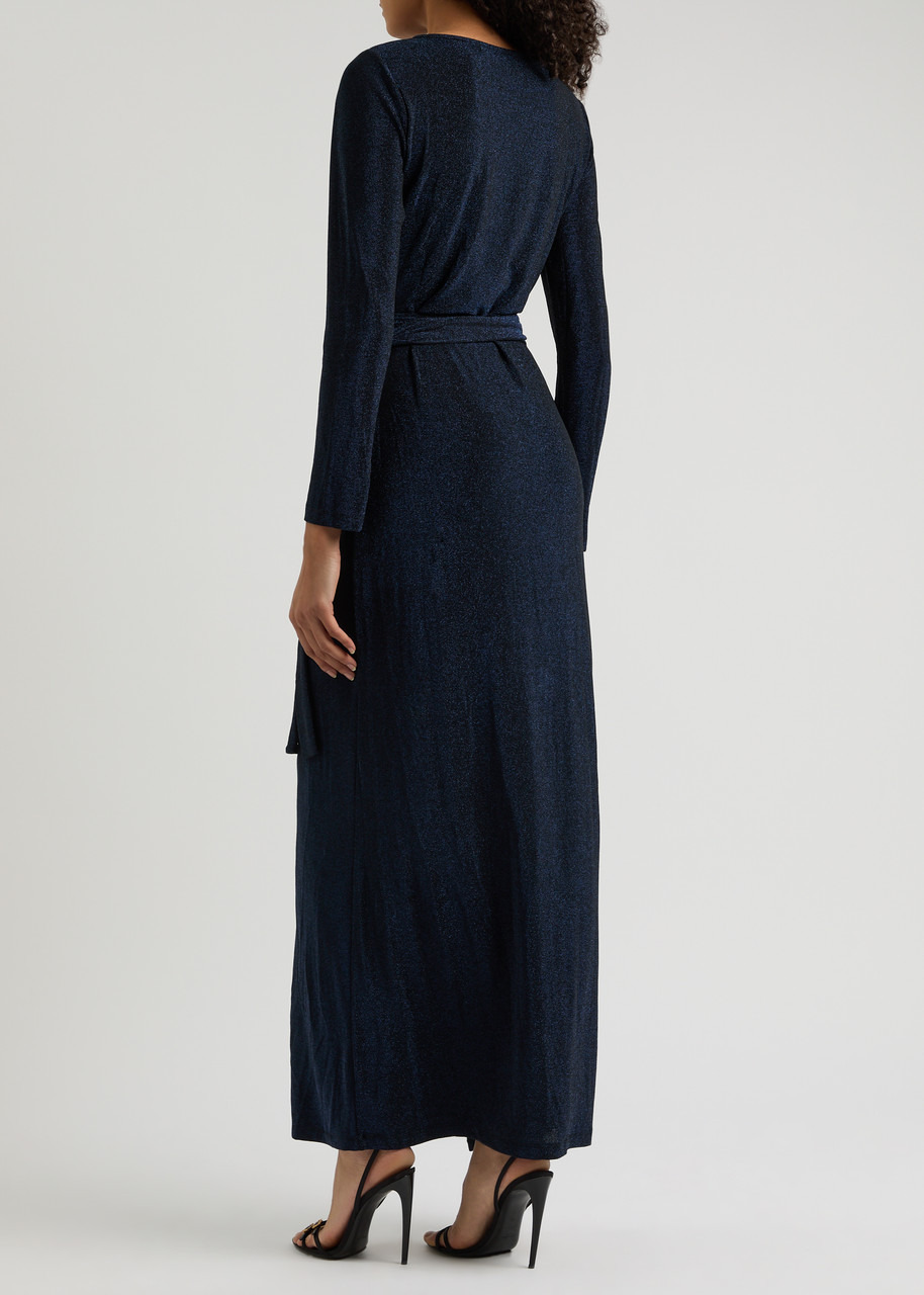 Diane Von Furstenberg Simona Wrap-effect Lamé Maxi Dress - 3