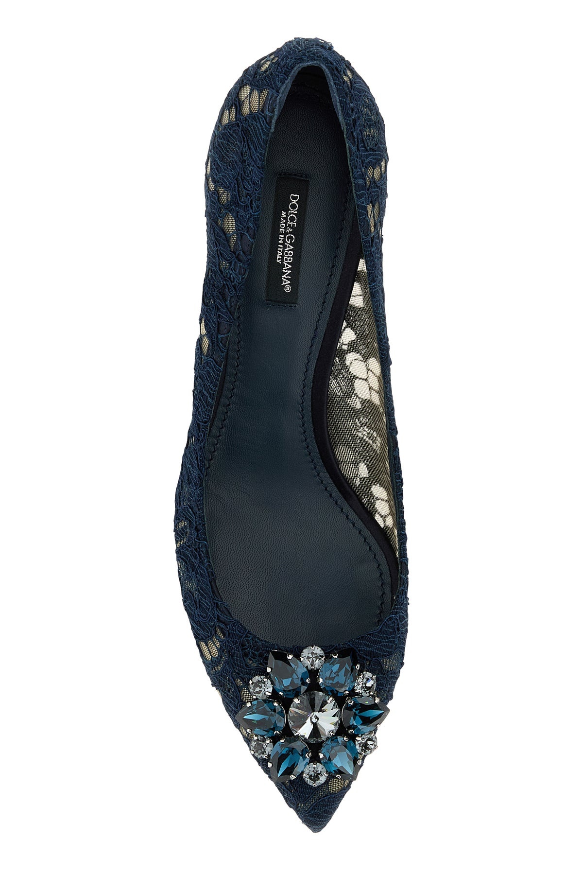 Midnight blue lace pumps - 4