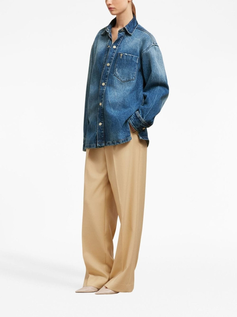 AMI Paris Ami de Coeur-plaque denim jacket outlook