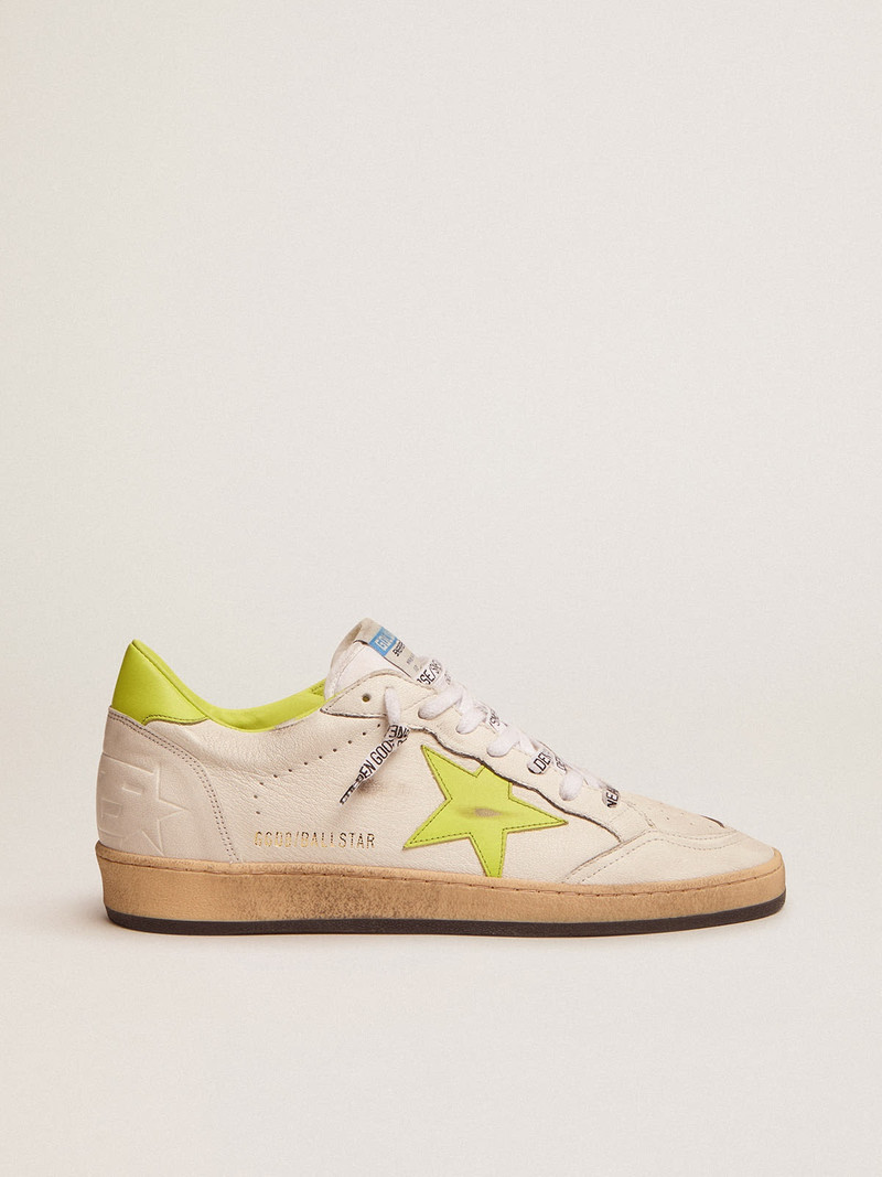 Men's Ball Star LTD with lime green leather star and heel tab - 1