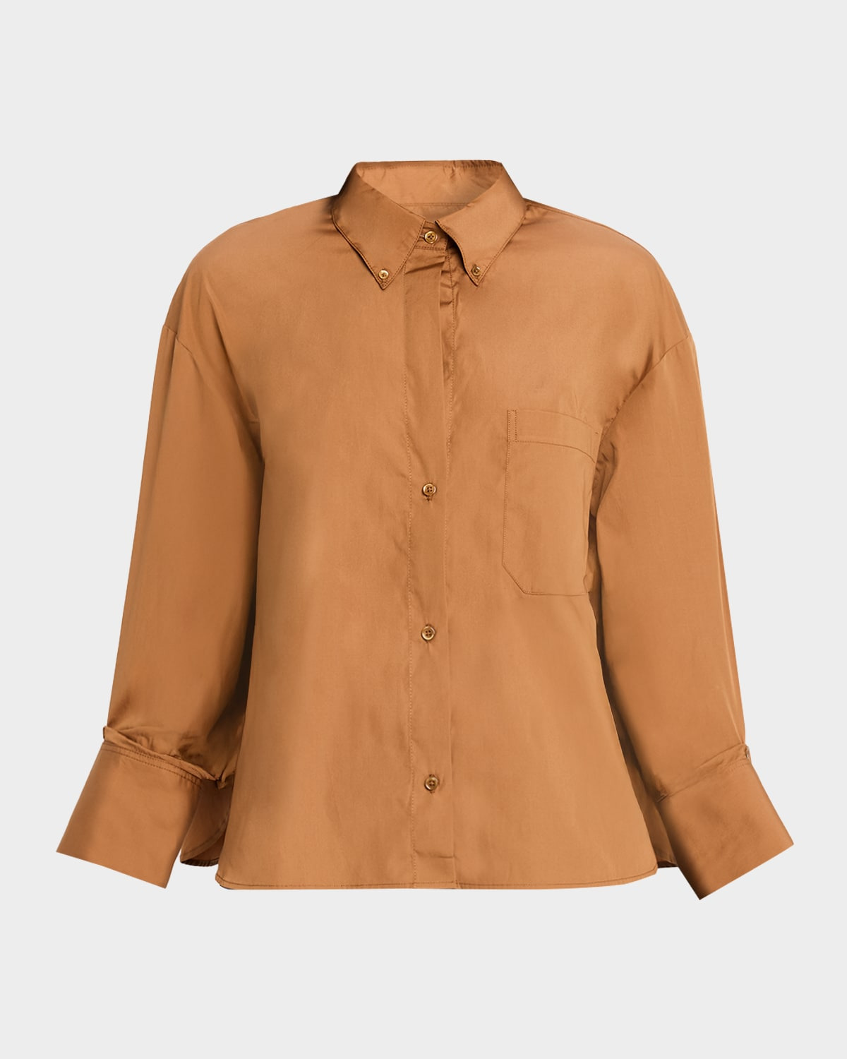 J.D. Cropped Button-Front Shirt - 1