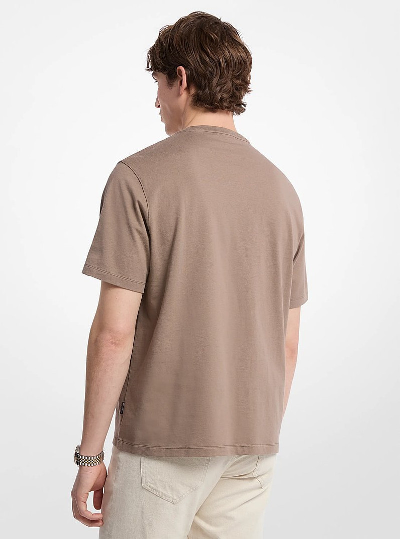 MICHAEL KORS Logo Embossed Cotton Jersey T-Shirt outlook