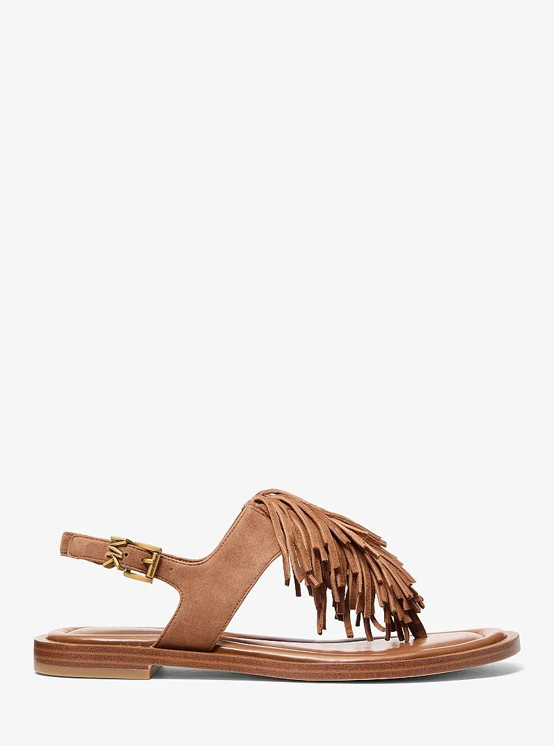 Indra Fringed Suede Sandal - 1
