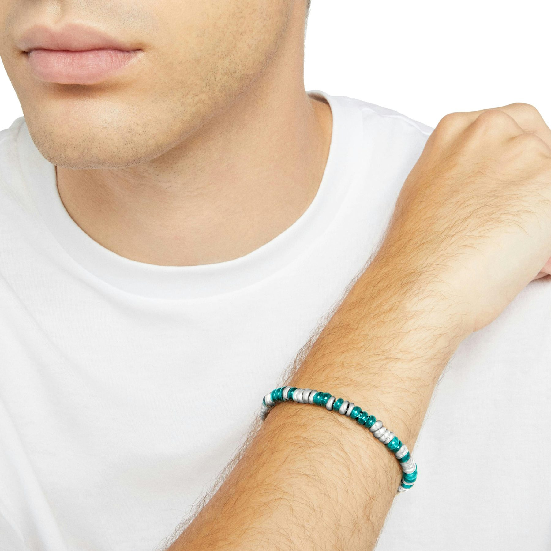 RONDELLE BRACELET IN SILVER & RECYCLED PLASTIC - 4