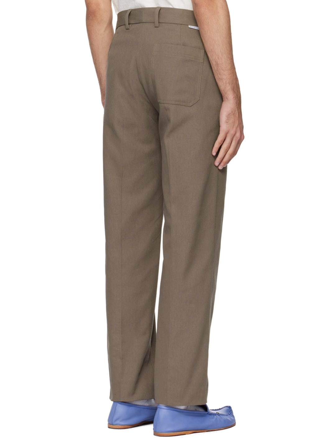 Taupe Creased Trousers - 3