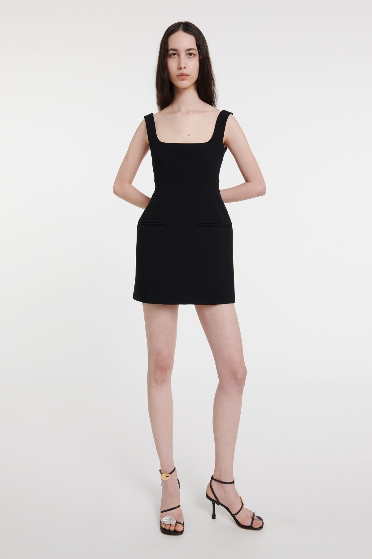 MINI TAILORED DRESS BLACK - 3