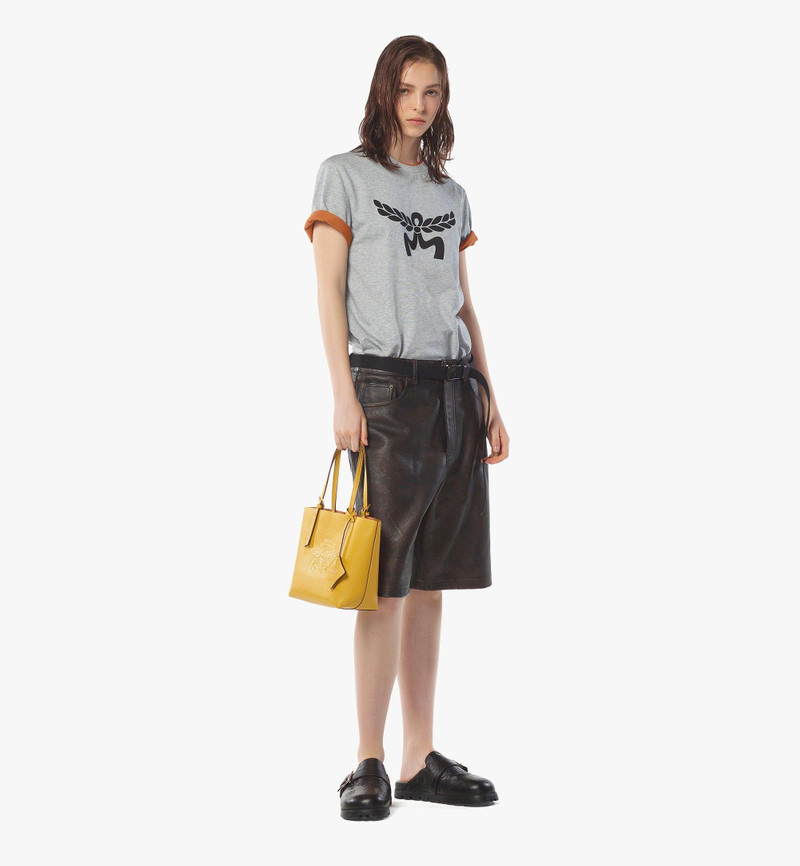 MCM Himmel Shopper in Embossed Logo Leather outlook