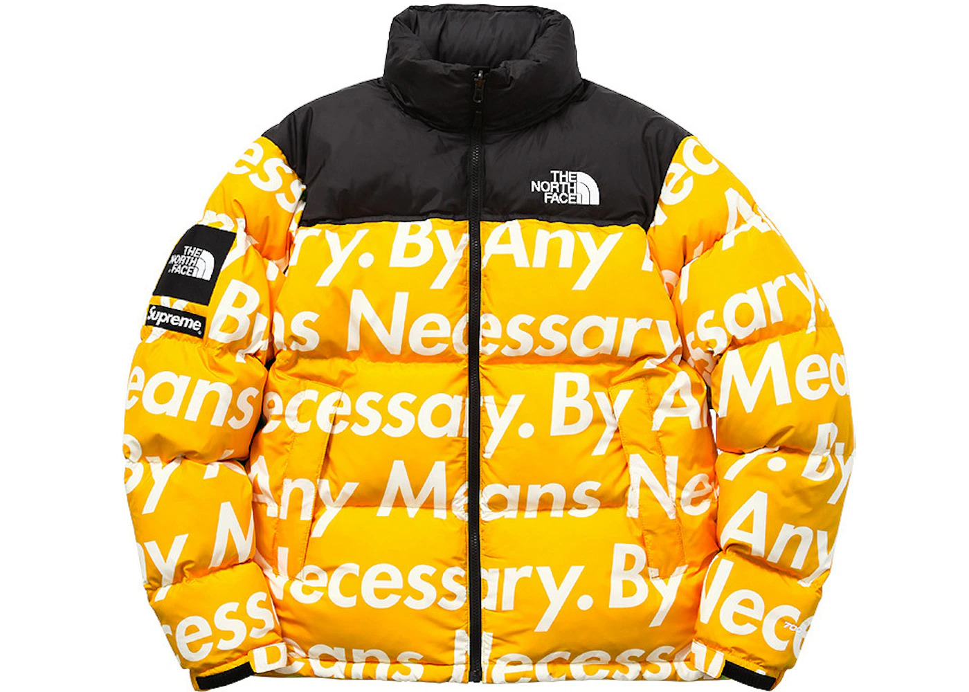 Supreme The North Face By Any Means Nuptse Jacket Yellow - 1