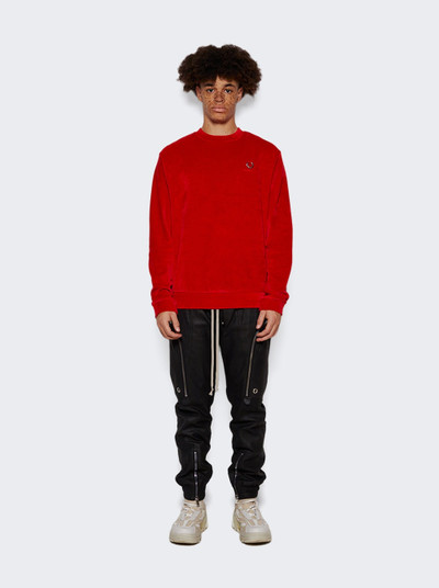Fred Perry Velour Sweatshirt Goji Berry Red outlook