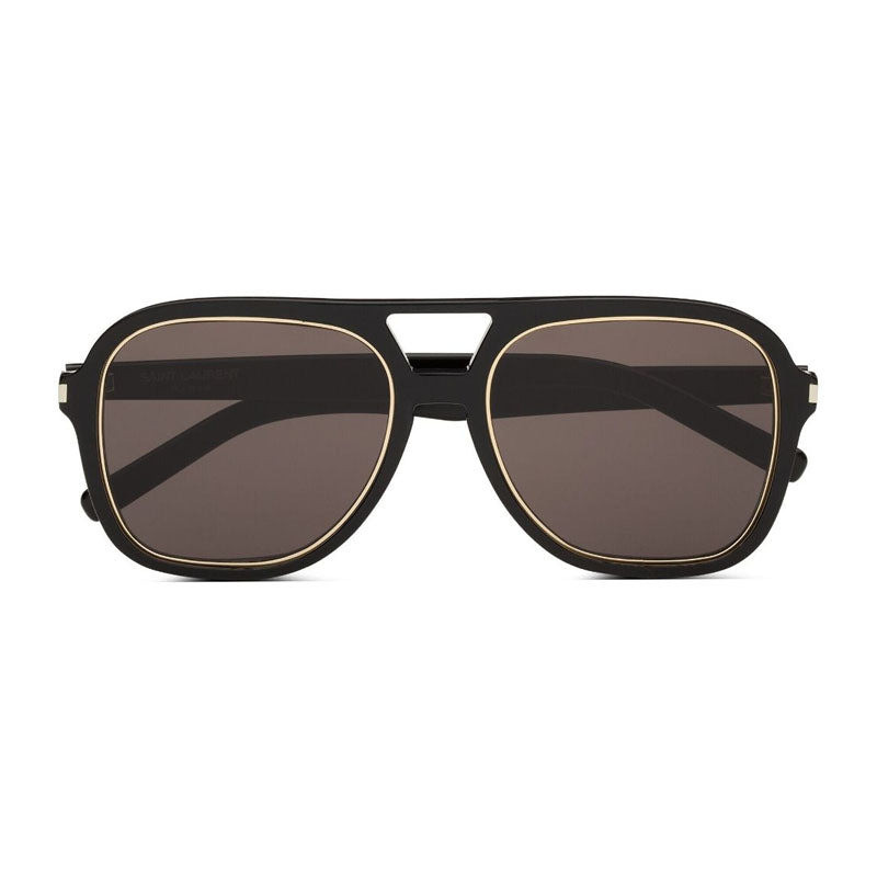 Saint Laurent SL602RIM001 Aviator Full Rim Sunglasses — Black 1