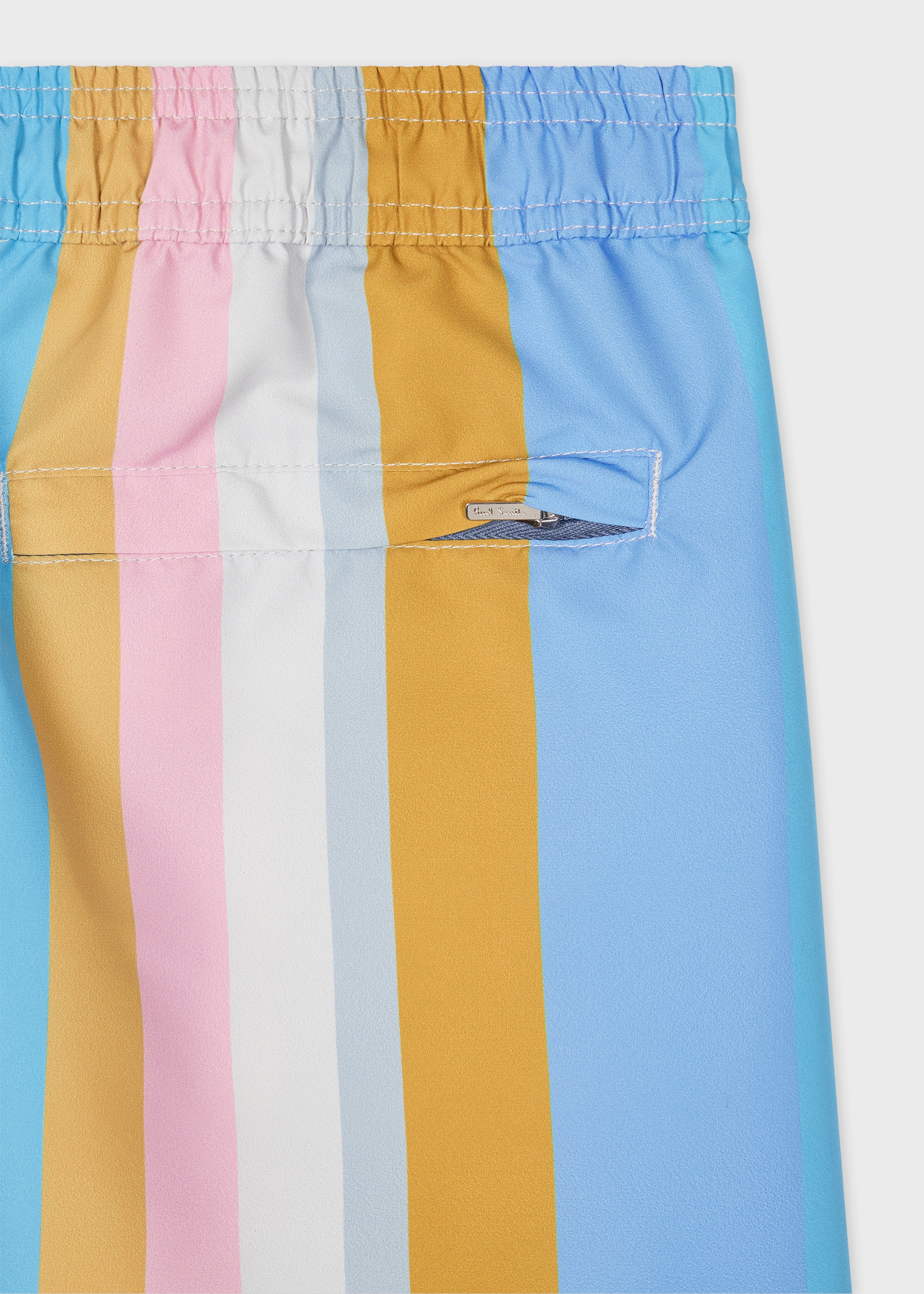 'Signature Stripe' Buttoned Swim Shorts - 3