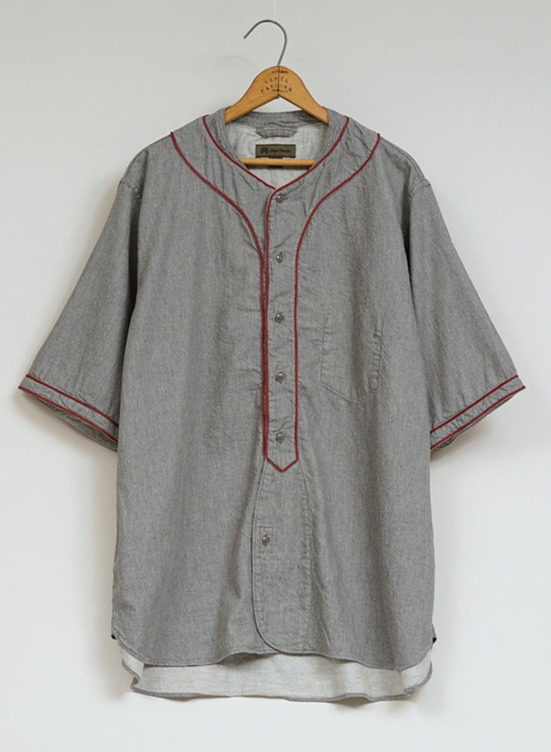 Baseball Shirt Short Sleeve Type 2 in Light Grey 1
