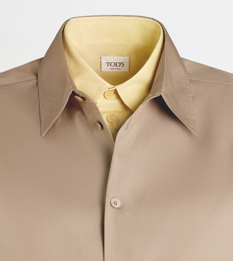 SHIRT IN POPLIN - BEIGE 8