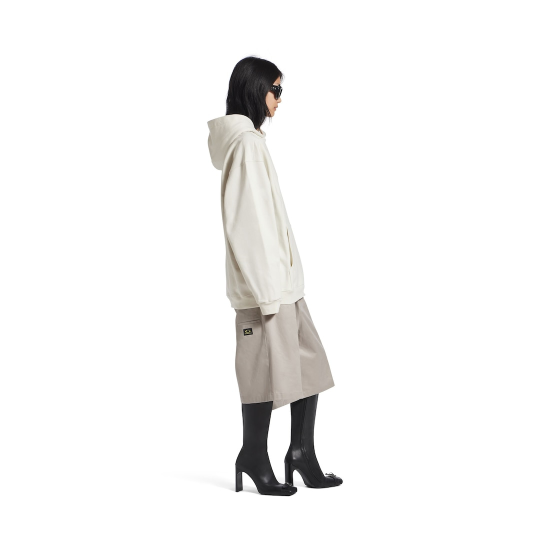 Women's Political Campaign Medium Fit Hoodie in White - 3