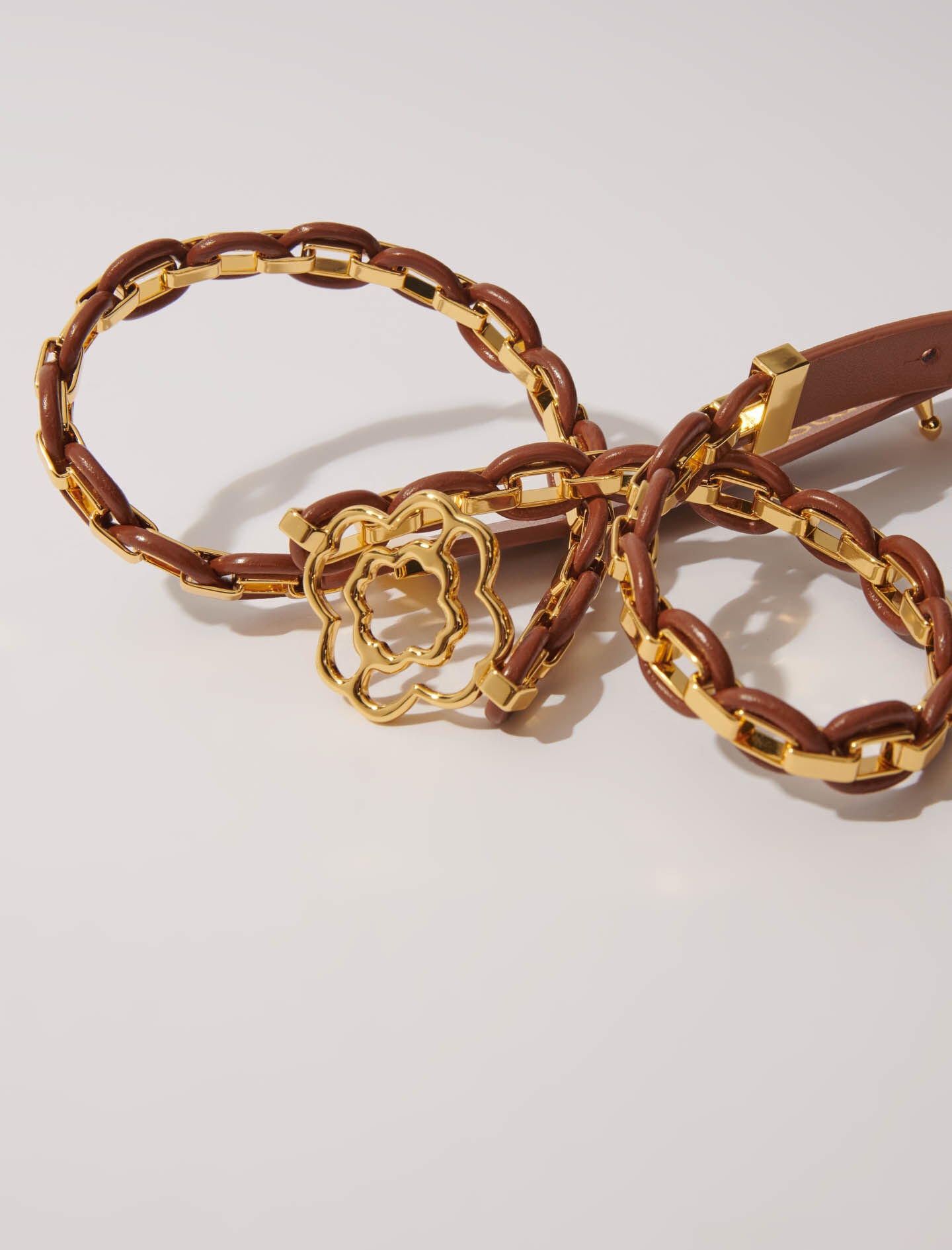 Leather belt with links - 6