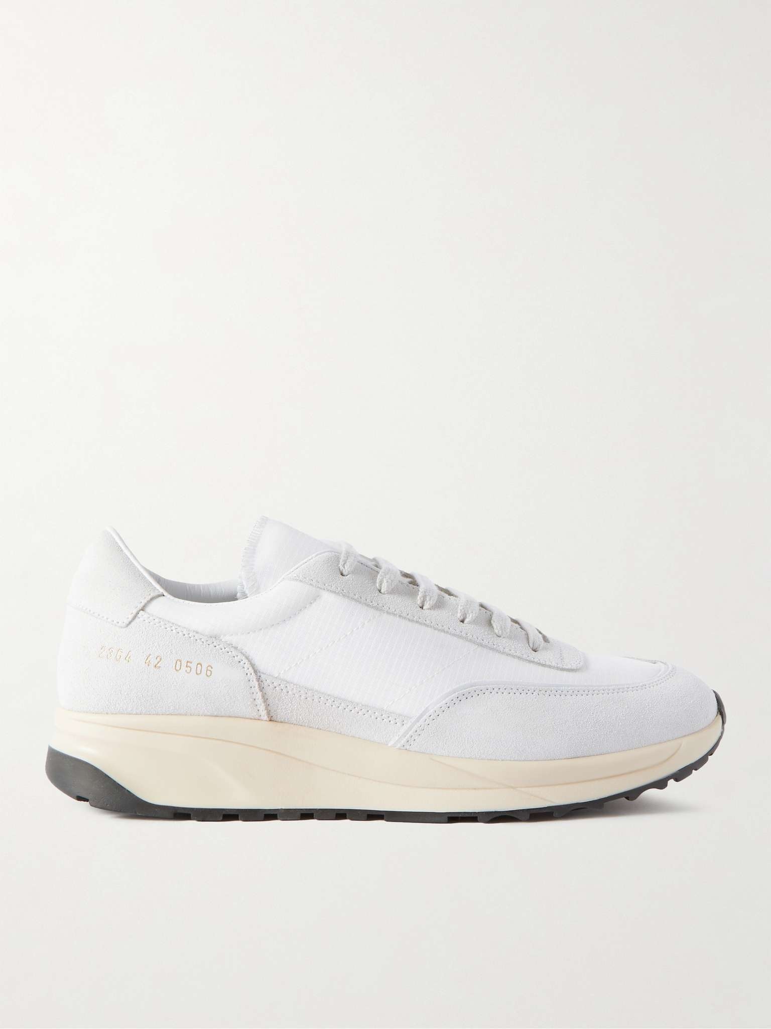 Track 80 Leather-Trimmed Suede and Ripstop Sneakers - 1