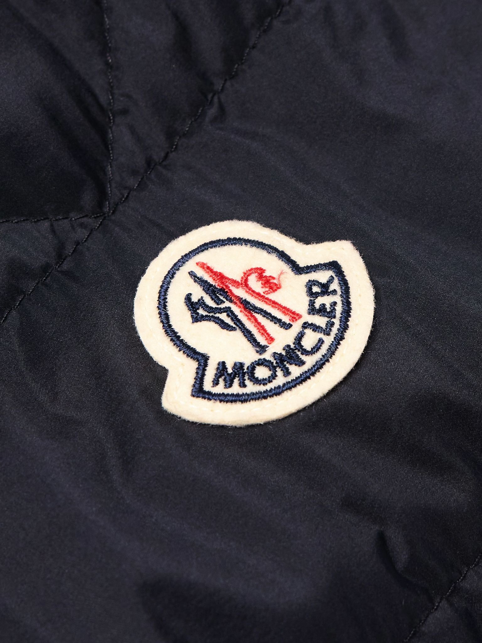 Slim-Fit Logo-Appliquéd Quilted Nylon Down Jacket Blue - 5