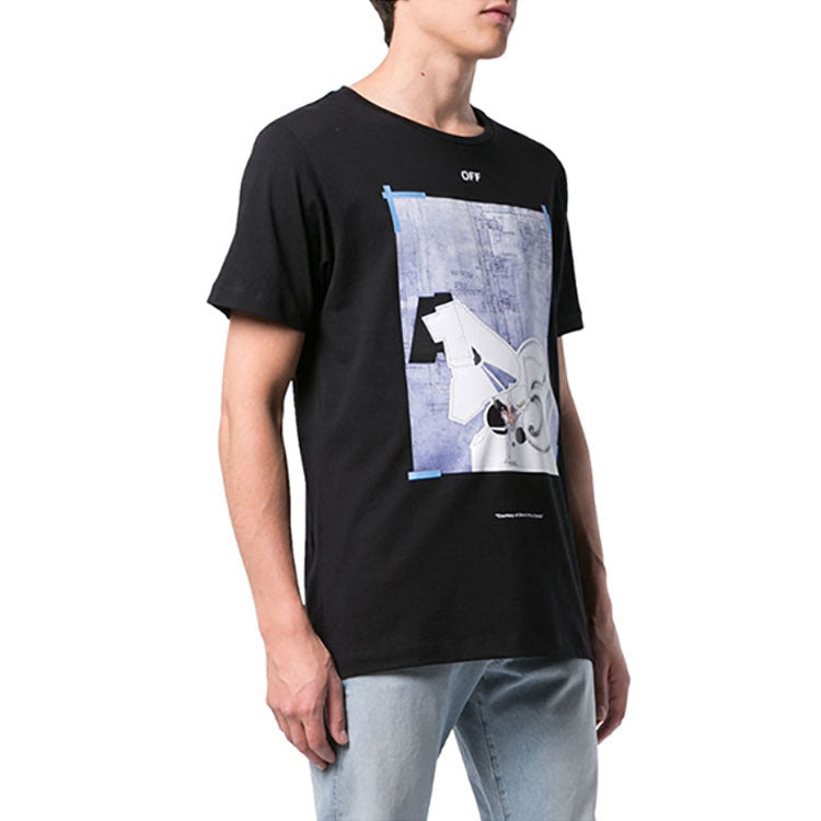 Off-White Cotton Short Sleeve Mens Logo Normal Fit OMAA027R191850081088 - 2