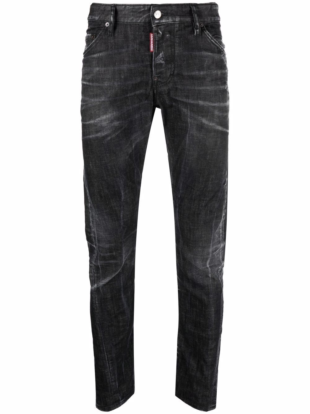 distressed-finish skinny-fit jeans - 1