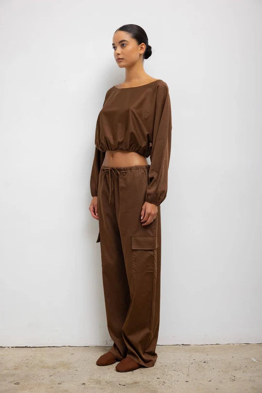 Yoko Long Sleeve Blouson Top - 3