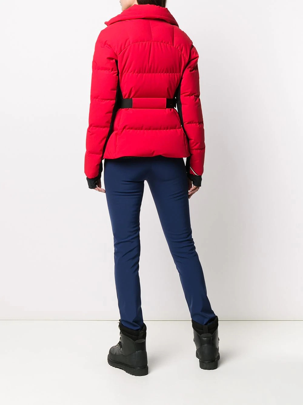 contrast-panel quilted jacket - 6