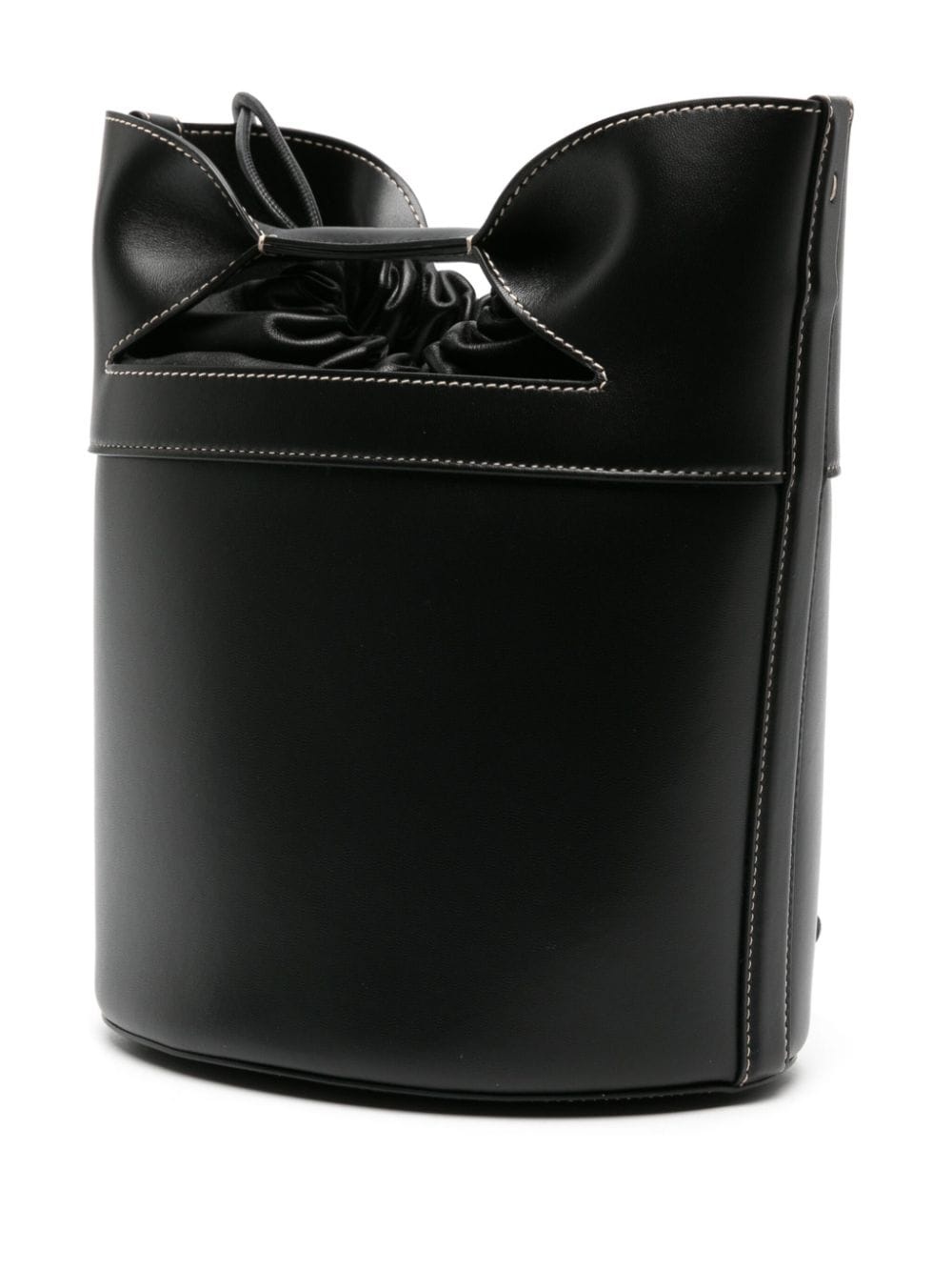 logo-stamp leather bucket bag - 3