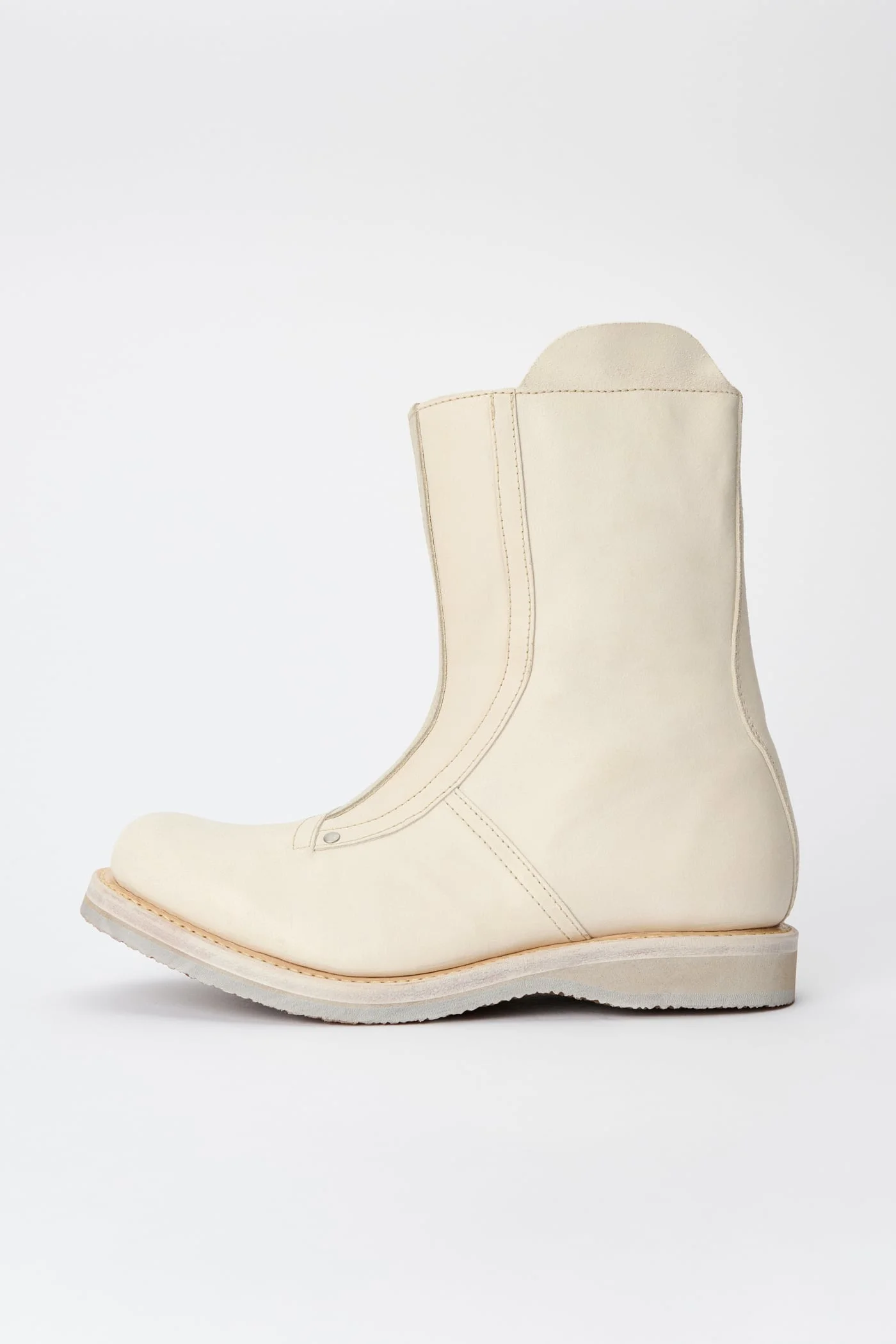 Moto Boot Dirty White Waxed Suede - 1
