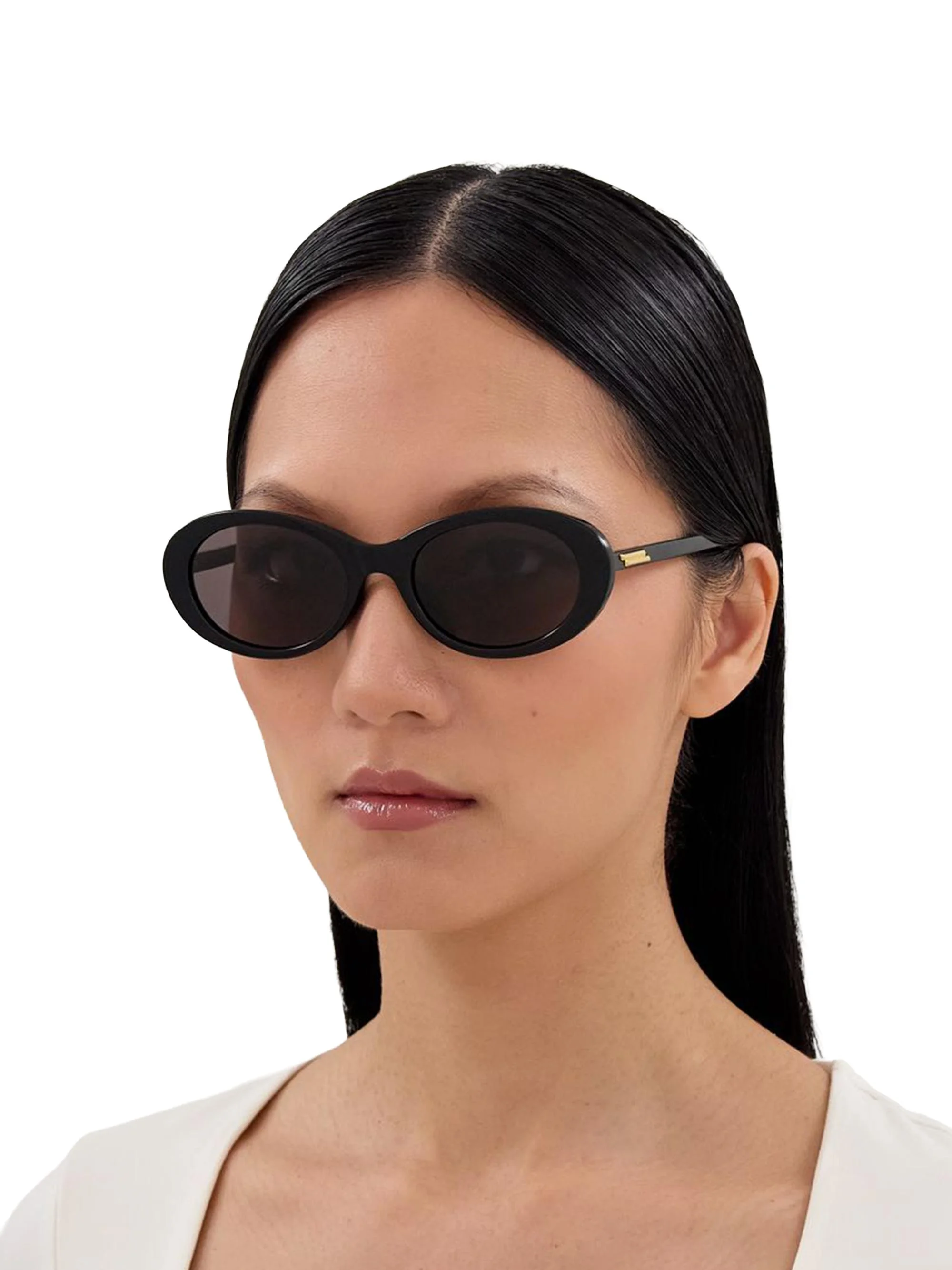 Women's 55MM Oval Sunglasses - Black - 1