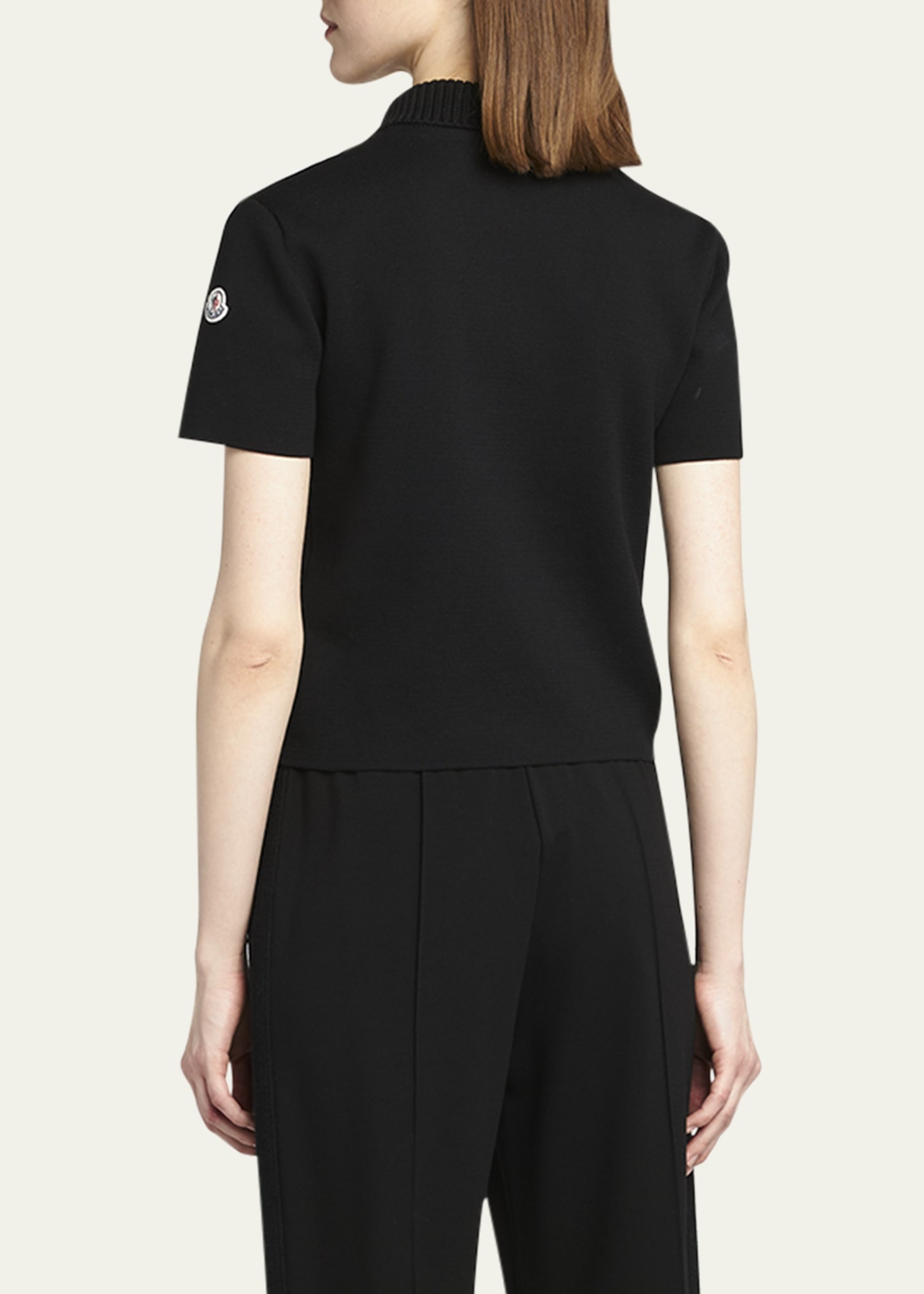 Knit Collar Short-Sleeve Polo - 3