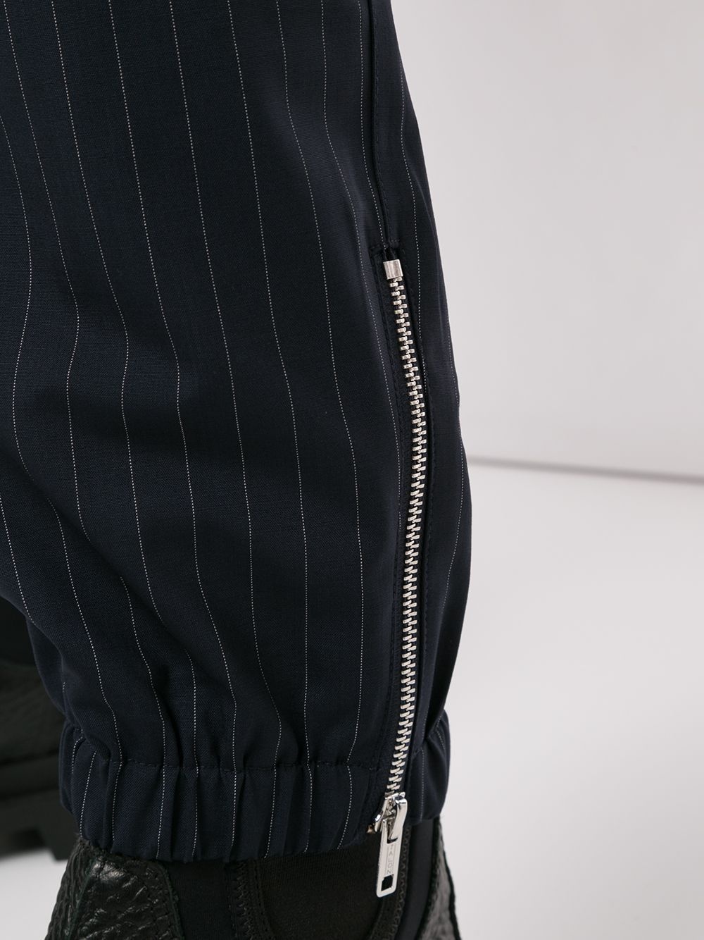 pinstripe cargo track pants - 5